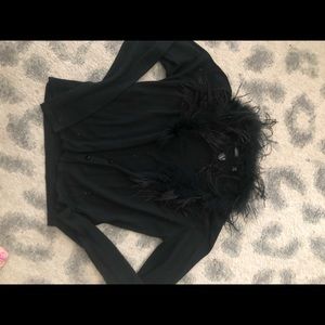 HOLIDAY FEATHER CARDIGAN